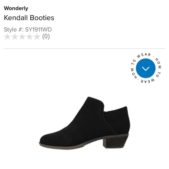 Wonderly Black Booties - 7 1/2 - Picture 1 of 7